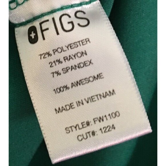 Figs Technical Collection Scrubs Women's Size XS Short Sleeve - Picture 8 of 8